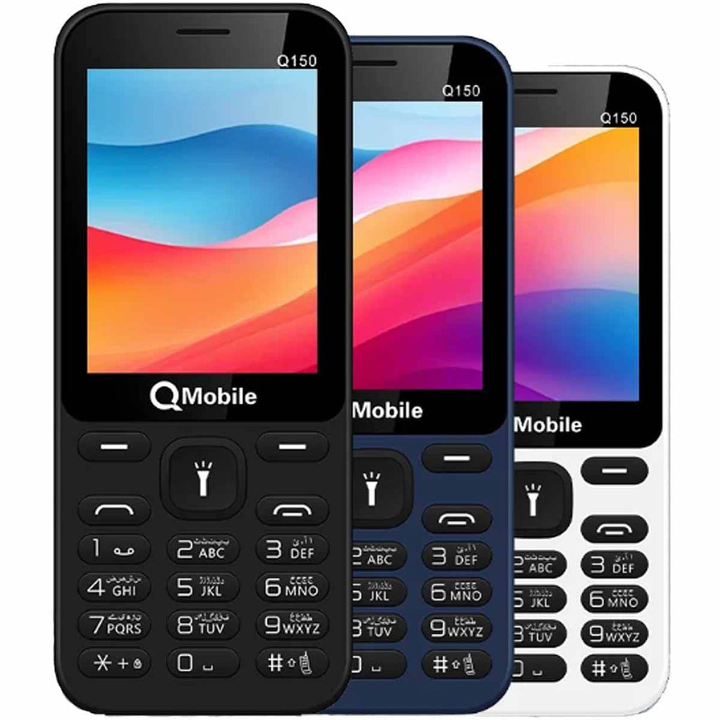 QMobile Q150 2.4 inches LED �Dual SIM PTA Approved, 1000 mAh Long Battery Life, Classic Keypad Mobile (Random Color)
