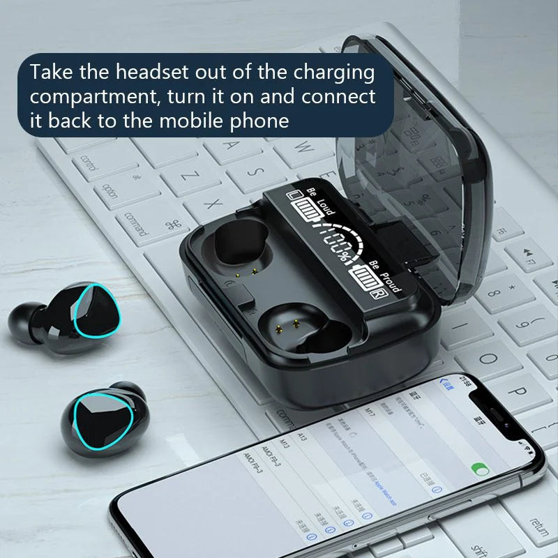 M10 TWS Wireless Bluetooth Earbuds with 9D