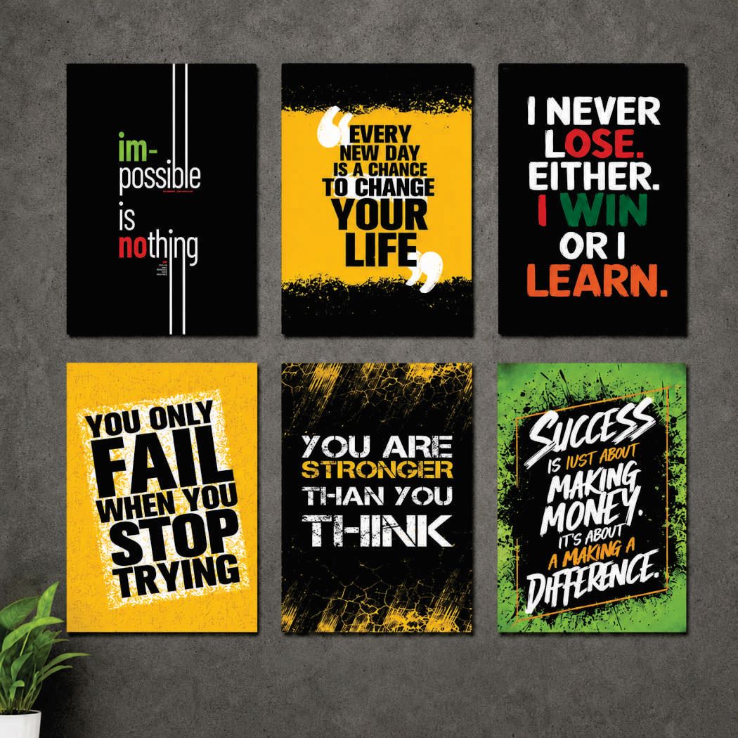 Set of 6 Premium Wall Art Photo Tiles �Modern Home Decor Sets 8x11