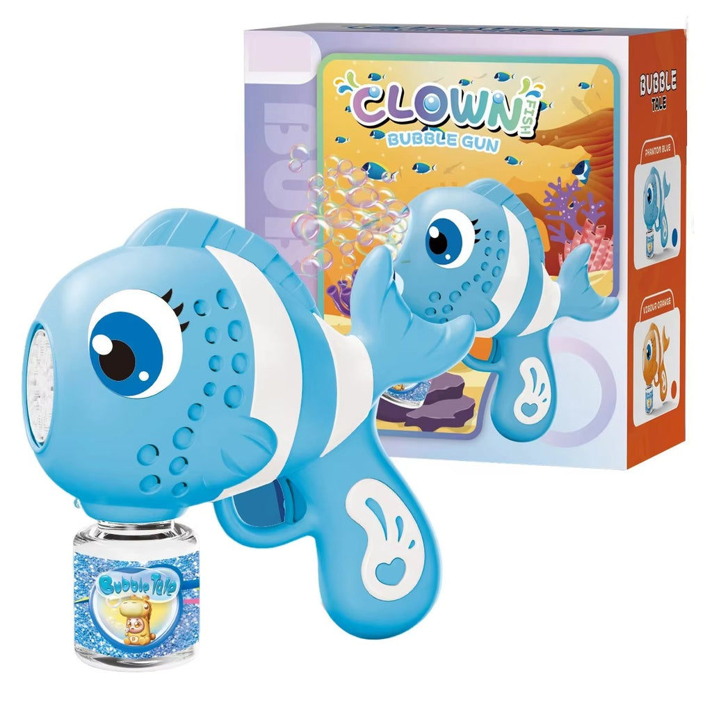 Fish Bubble Gun �Automatic Bubble Blower with Lights, Sounds & Fun Fish Design for Kids