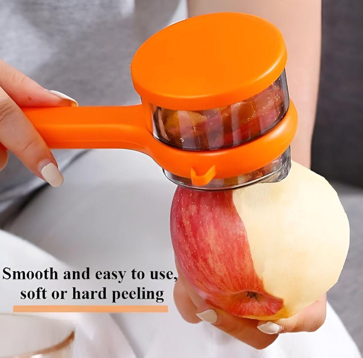 Multi-Functional Vegetable & Fruit Peeler | With Integrated Storage Container | Easy Kitchen Tool - 7 inches (Random Colour)