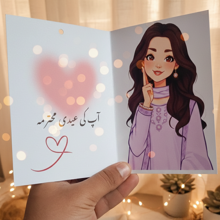 Eidi Card �4x5 Size , Single Card Only (Random Design)