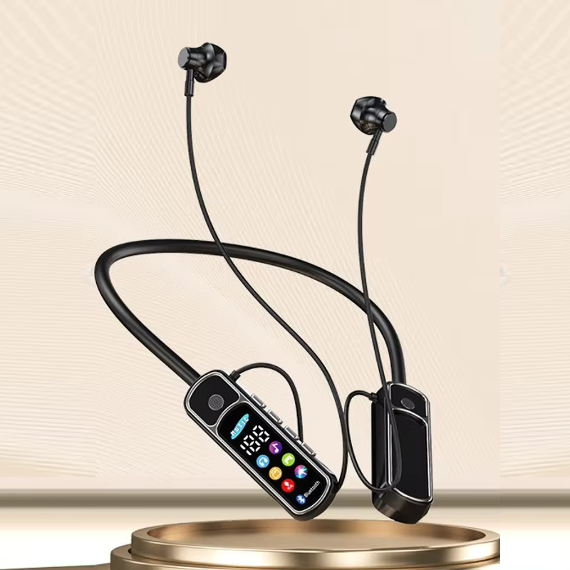 Bluetooth 5.4 Wireless Neckband Earphones with Voice