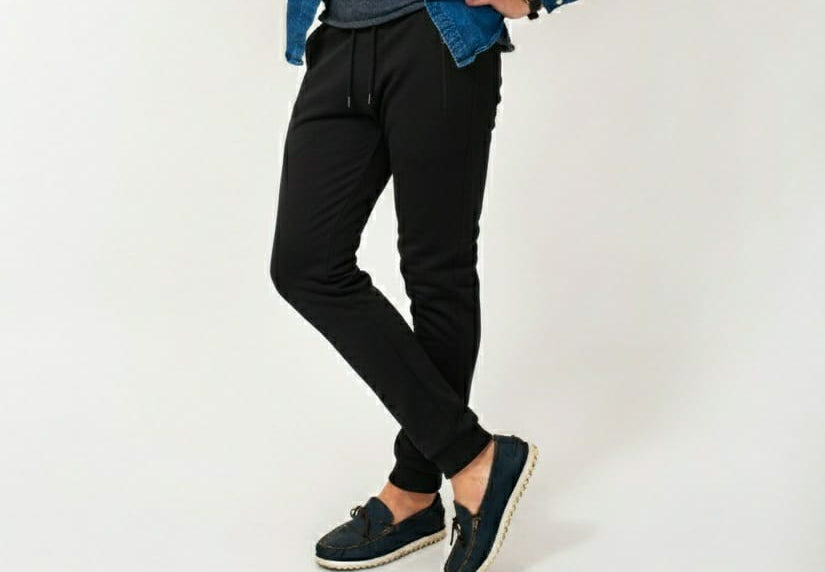 Black Trouser with Double Side Zipper Pockets – photo 2