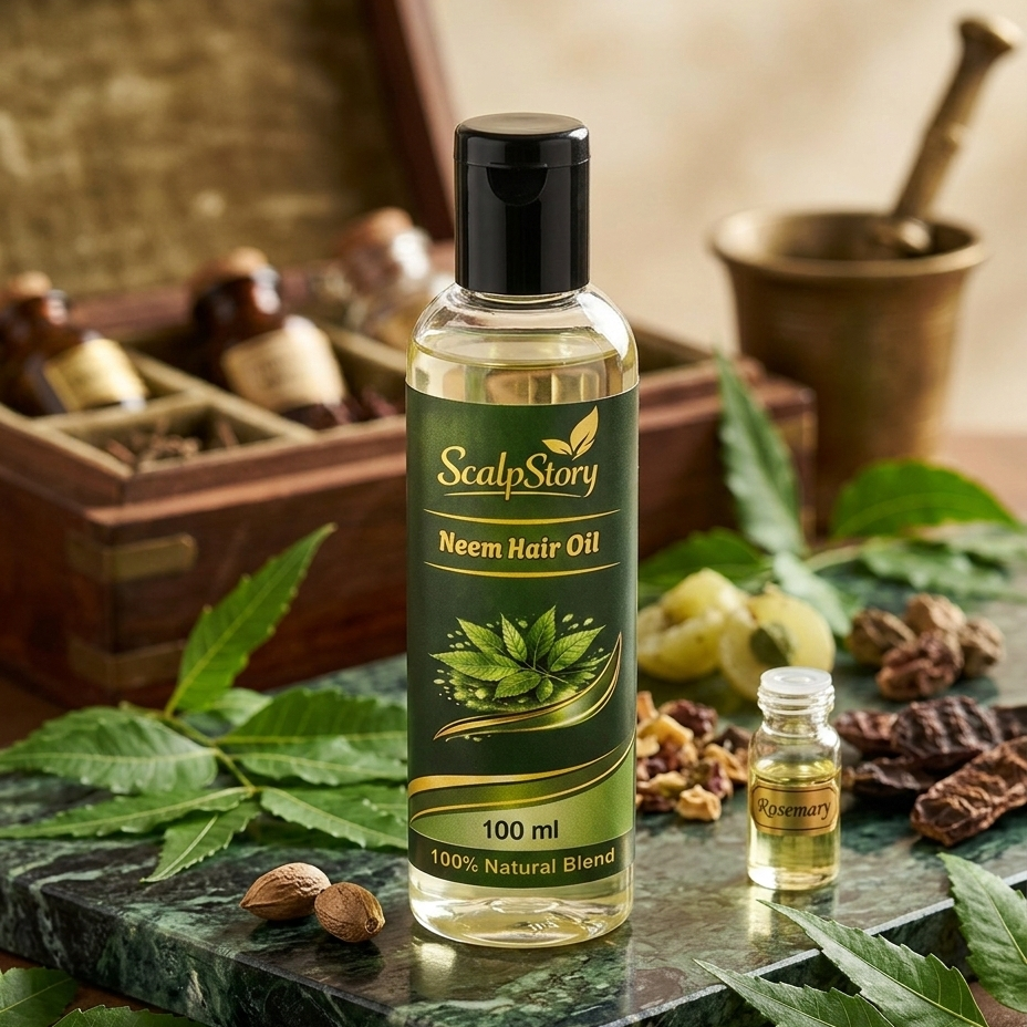 Neem Hair Oil | Herbal Anti-Dandruff Formula | Healthy Scalp & Strong Roots | Natural Shine | 100ml