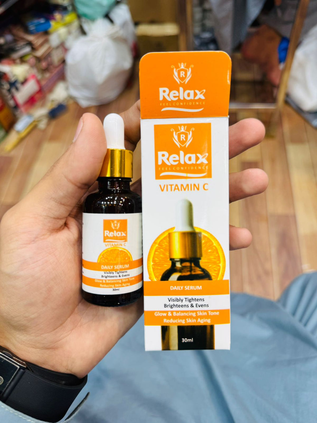 Relax Vitamin C Daily Face Serum �Brightening, Anti-Aging & Hydrating Formula For Healthy Radiant Skin (30ml)
