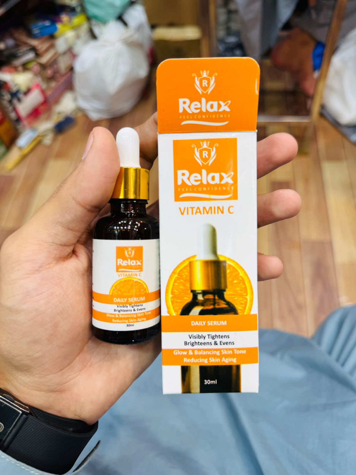 Relax Vitamin C Daily Face Serum �Brightening, Anti-Aging & Hydrating Formula For Healthy Radiant Skin (30ml)