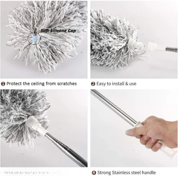 Extendable Telescope Microfiber Duster Long Handle – photo 2