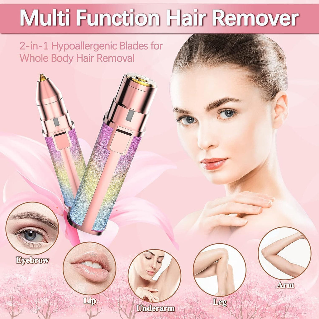 2 in 1 Eyebrow Trimmer and Shaver, Recebrow Removal Flawless Hair Remover 2 in 1 Hair Remover Trimmer For Women, Flawless Facial Machine Razor, Painless Eye (With Box )