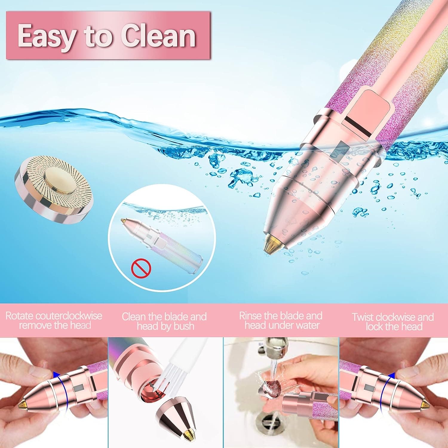 2 in 1 Eyebrow Trimmer and Shaver, Recebrow Removal Flawless Hair Remover 2 in 1 Hair Remover Trimmer For Women, Flawless Facial Machine Razor, Painless Eye (With Box )
