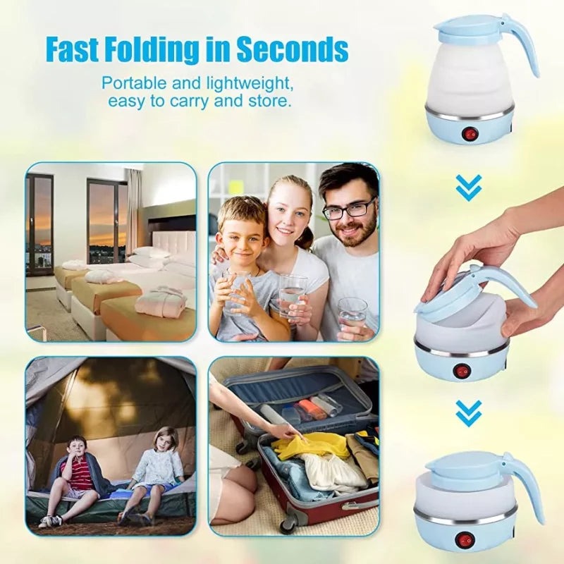 Portable &amp; Foldable Electric Kettle Easy To Carry (Random Colour)