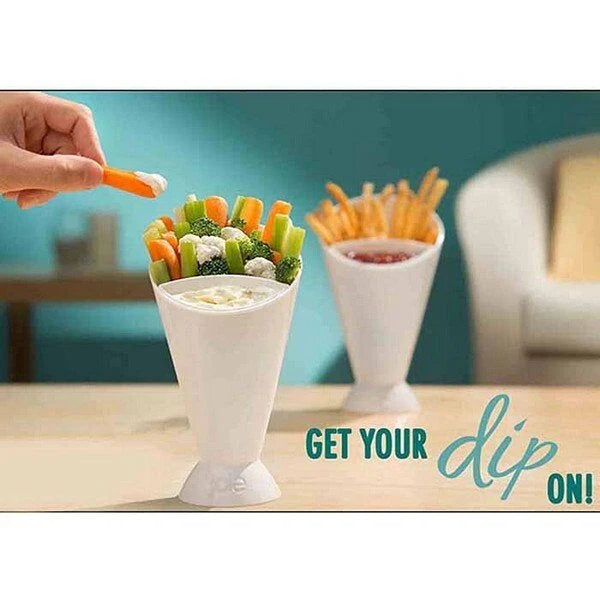 French Fries Cup potato Fries Holder with ketchup Holder for Sauce (Random Color )