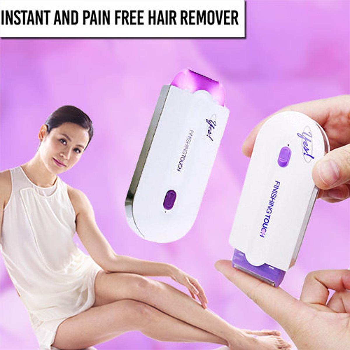 Finishing Touch Yes Hair Remover �Rechargeable Painless Facial & Body Hair Removal Device for Women | Electric Epilator for Face, Upper Lip, Underarms, Bikini & Legs