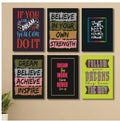 Set of 6 Wooden Wall Art Phototile Frames Spiritual Touch Stylish Decor for Elegant Home Interiors