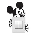 Miki Mouse Shape Wooden Wall Art �Cute Animal Design Decorative Wooden Piece For Home, Kids Room, Or Office Wall Decor (5 Inches)