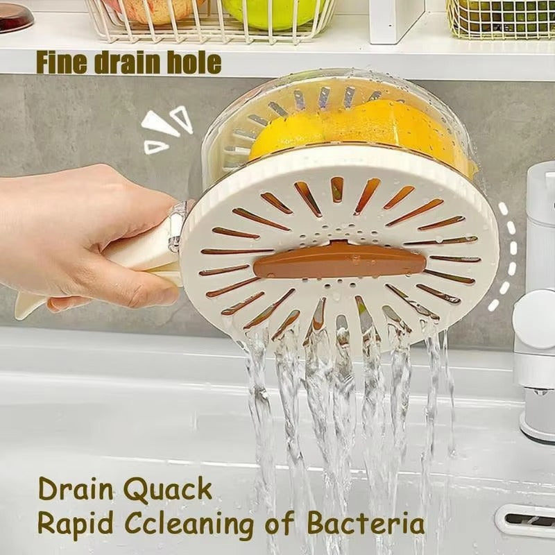 Multi-Functional Vegetable & Fruit Cleaning Basket | Folding Drainage & Storage Box | Fresh-Keeping Kitchen Filter Container - 1 Piece