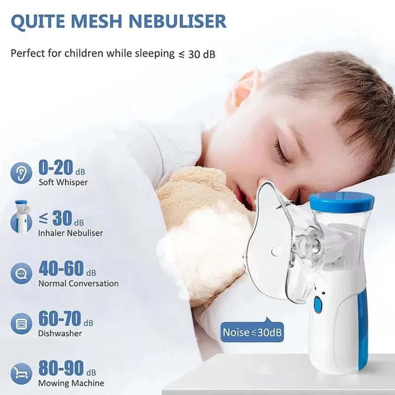 Portable Nebulizer For Asthma �Compact Inhaler Nebulizer Machine For Kids And Adults | Medical Grade Steam Therapy Device For Easy Breathing Relief