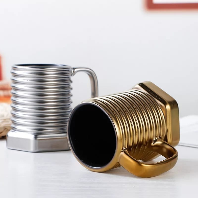 Screw Shape Ceramic Coffee Mug: Unique 3D – photo 3