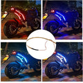 Premium Multi Color RGB LED Chain Cover Light For Motorcycles Waterproof Flexible Strip Light 45CM