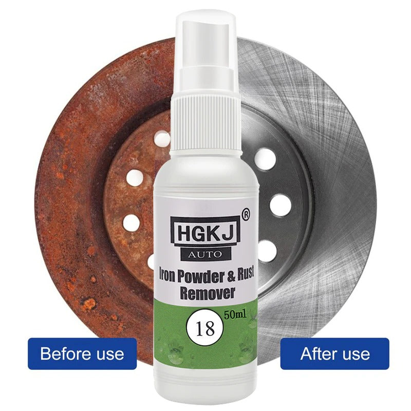 HGKJ-18-50ml Car Paint Wheel Iron Powder Rust Remover Car Logo Rust Spray Cleaner Repair Refurbising Accessories