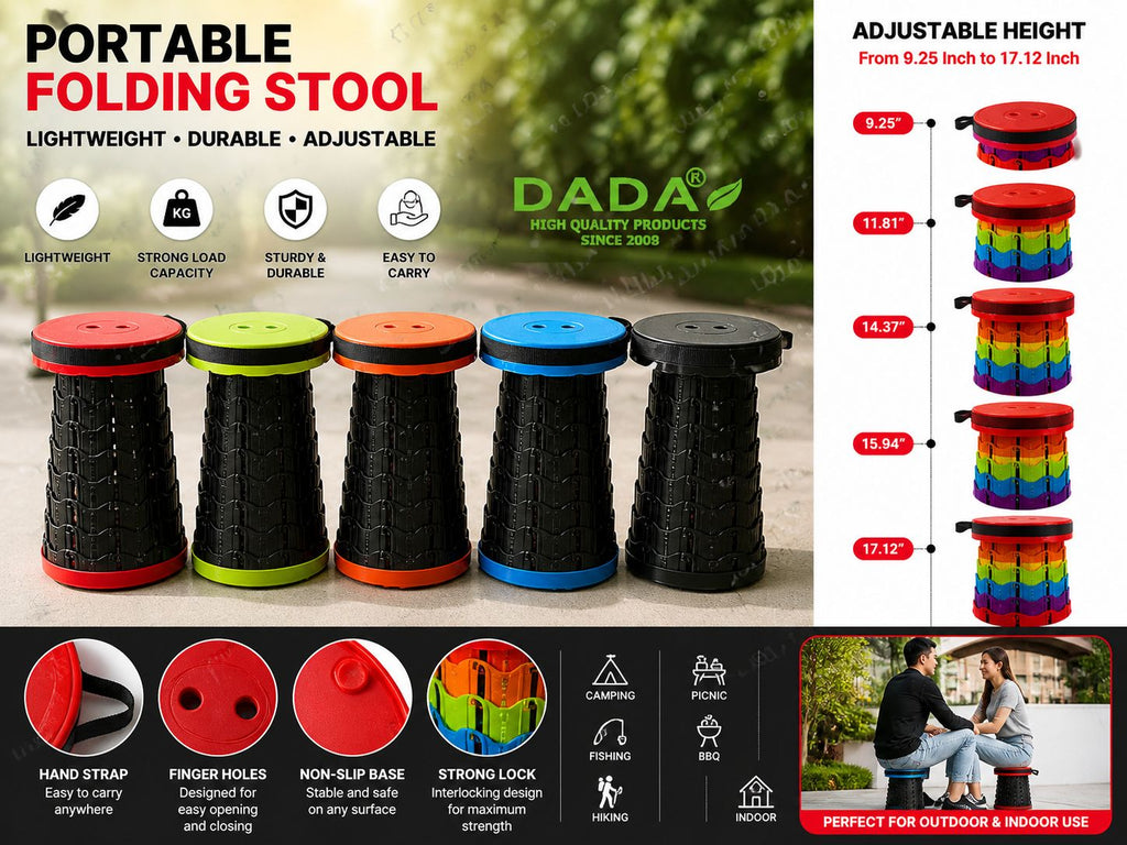 Super Heavy Duty Telescopic Folding Stool