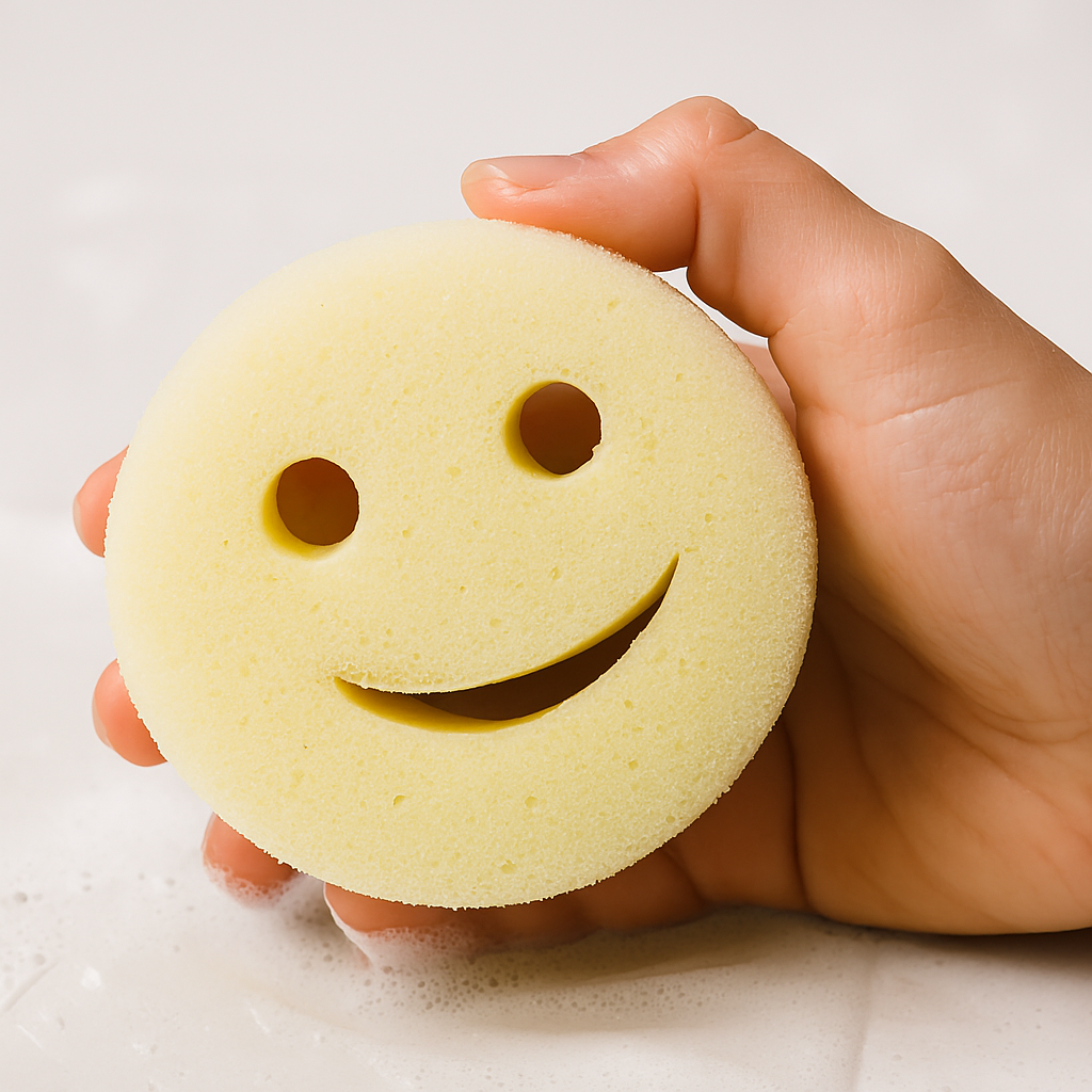 Smiley Face Scrub Sponge �Mr. & Mrs. Scrub | Gentle on Surfaces, Tough on Messes