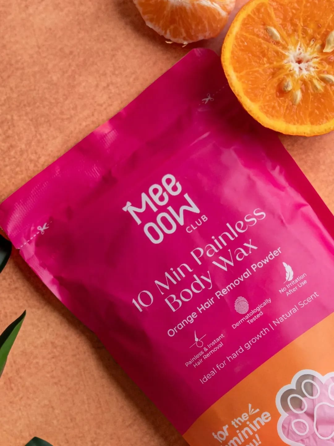 Meeoow Club 10 Min Painless Body Wax Orange Hair Removal Powder for Women