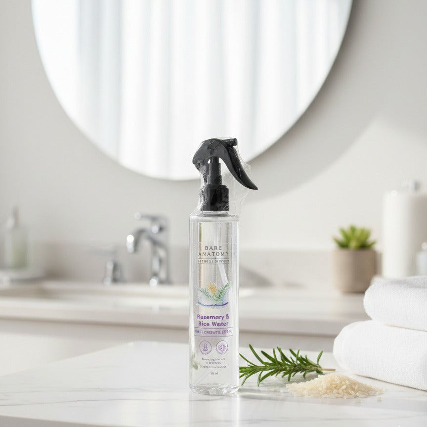 Bare Anatomy Rosemary & Rice Water Hair Growth Spray �200ml | Strengthen & Thicken Hair