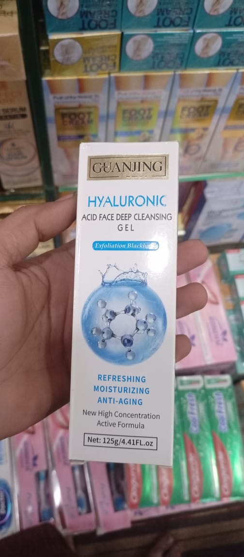 GUANJING Hyaluronic Acid Deep Cleansing Face Gel �Refreshing, Moisturizing & Anti-Aging (125g)