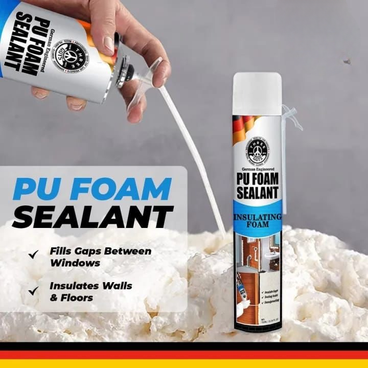 PU Foam Sealant �High-Performance Insulating & Leak-Proofing Expanding Foam - 750ml - THREE GUYS (German Engineered) l Crack Filler | P U