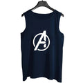 Avengers Logo Sando tank top for Men [Navy Blue] | Workout Tank top gym shirts for men - M