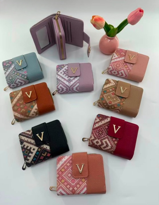 Premium Imported Ladies Check Flap Wallet with