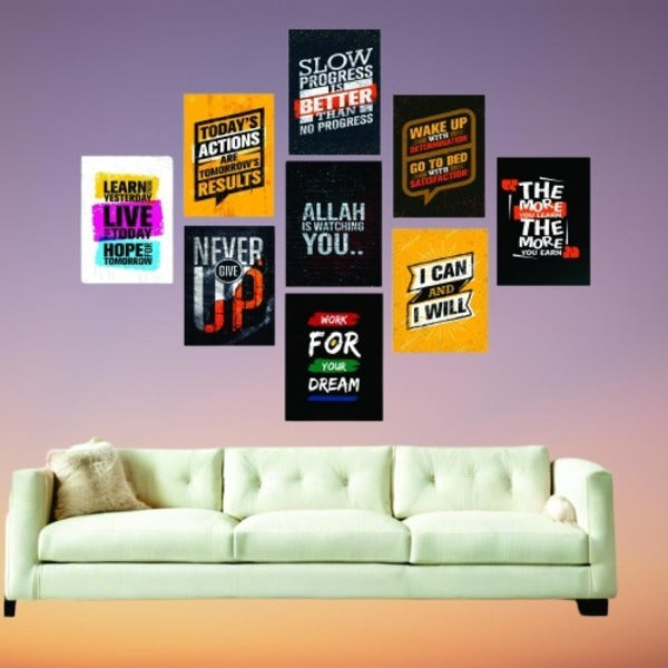 Set of 9 Premium Wall Art Photo Tiles �Modern Home Decor Sets 8x11