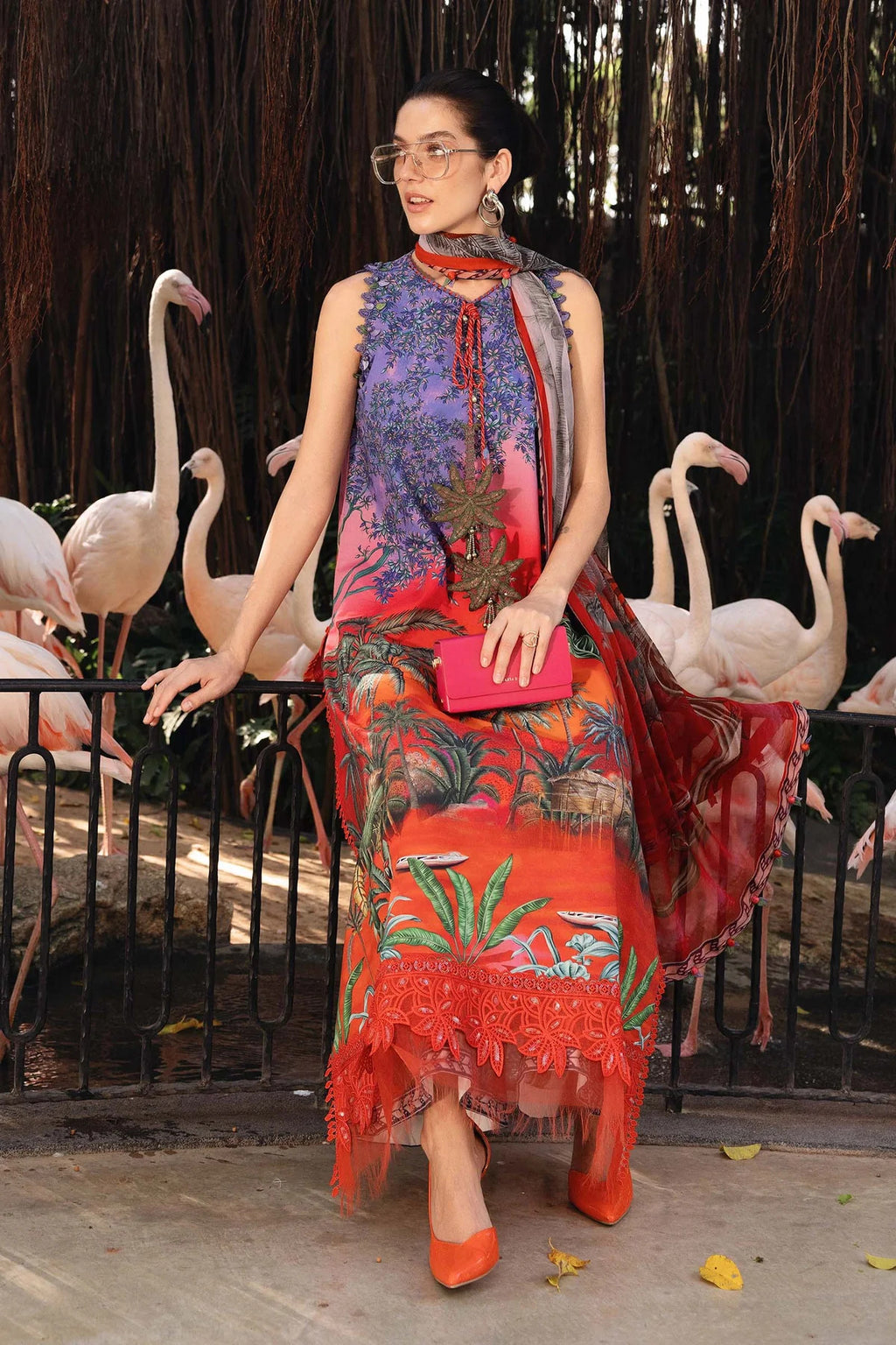 Elegant Embroidered Lawn 3 Piece Unstitched Suit