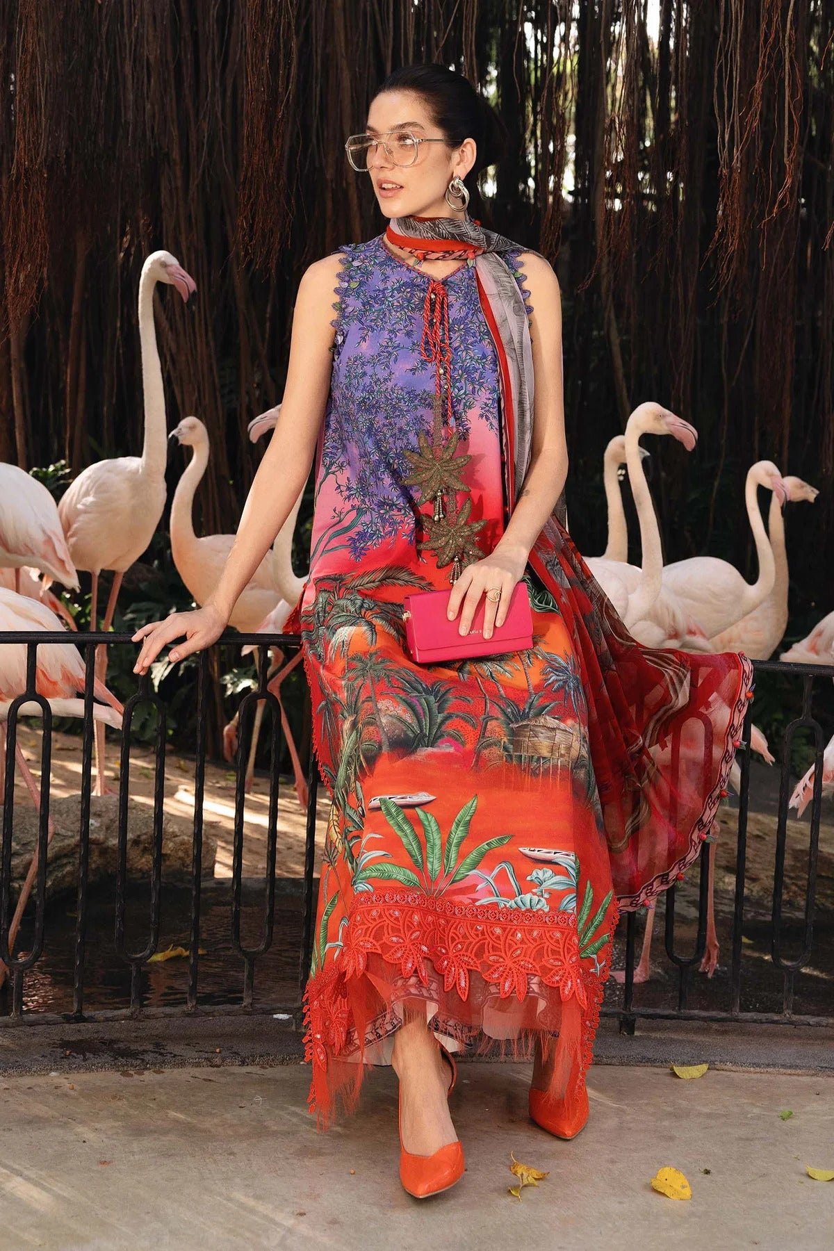 Elegant Embroidered Lawn 3 Piece Unstitched Suit