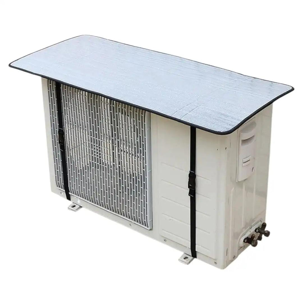 AC Outdoor Unit Sunshade Cover �Silver Foil Reflective Heat Shield & Dust Protector for Air Conditioner External Units | With Clip