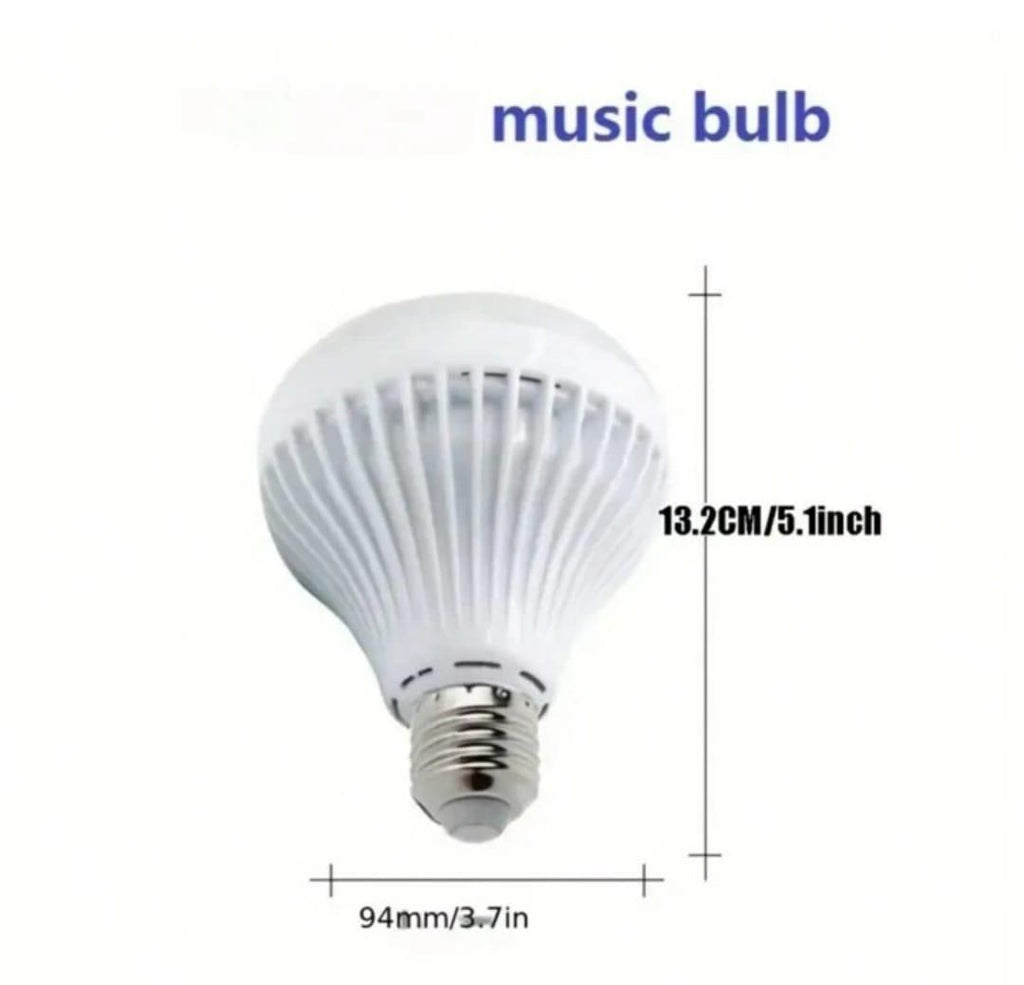 Smart LED RGB White 12W Bluetooth Speaker Bulb with Color Changing Light, Remote & App Control
