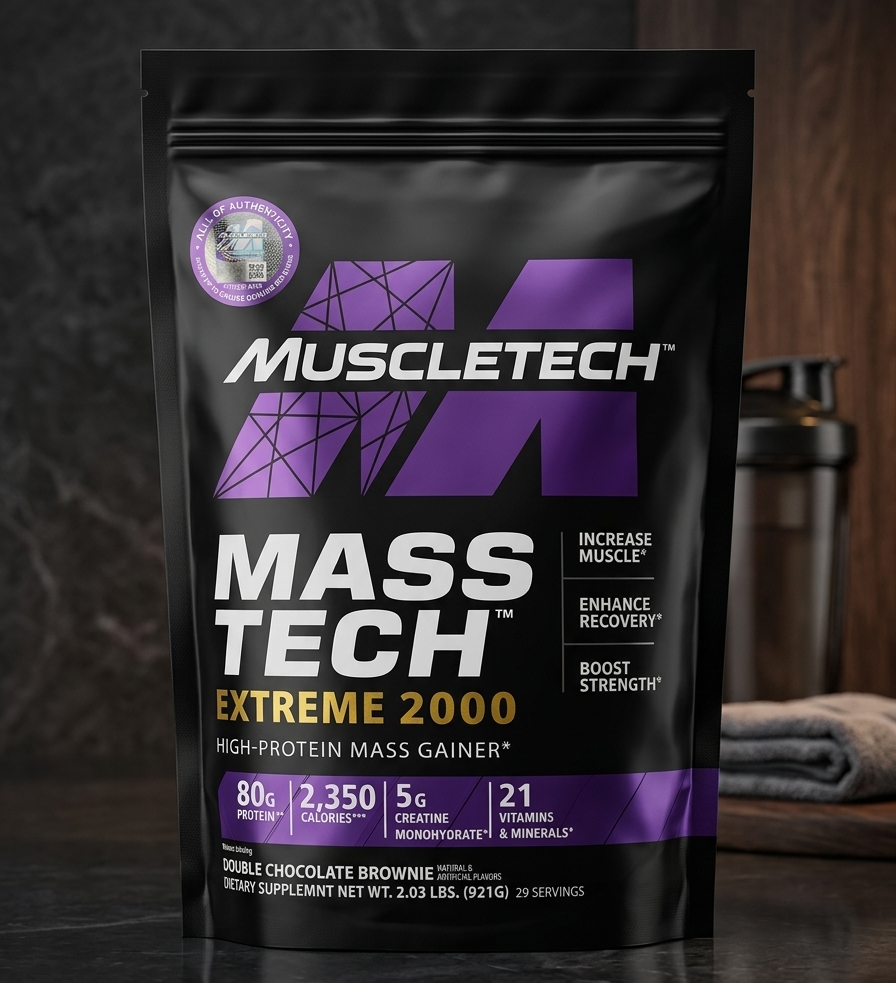Muscletech Mass Tech Xtreme 2000 Mass Gainer Powder �2.03 lbs High-Calorie Muscle Builder Supplement