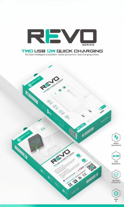 REVO iPhone Charger �Fast Charging USB Adapter with Lightning Cable �Safe & Reliable Power Charging