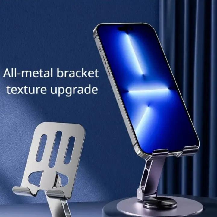 Metal Body Adjustable Phone Holder �Foldable Desktop Stand for Mobile Phones