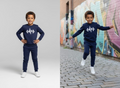 Boys Winter Casual Long Sleeve Printed Patchwork Round Neck Sweatshirt | Warm, Stylish & Comfortable Winter Wear small