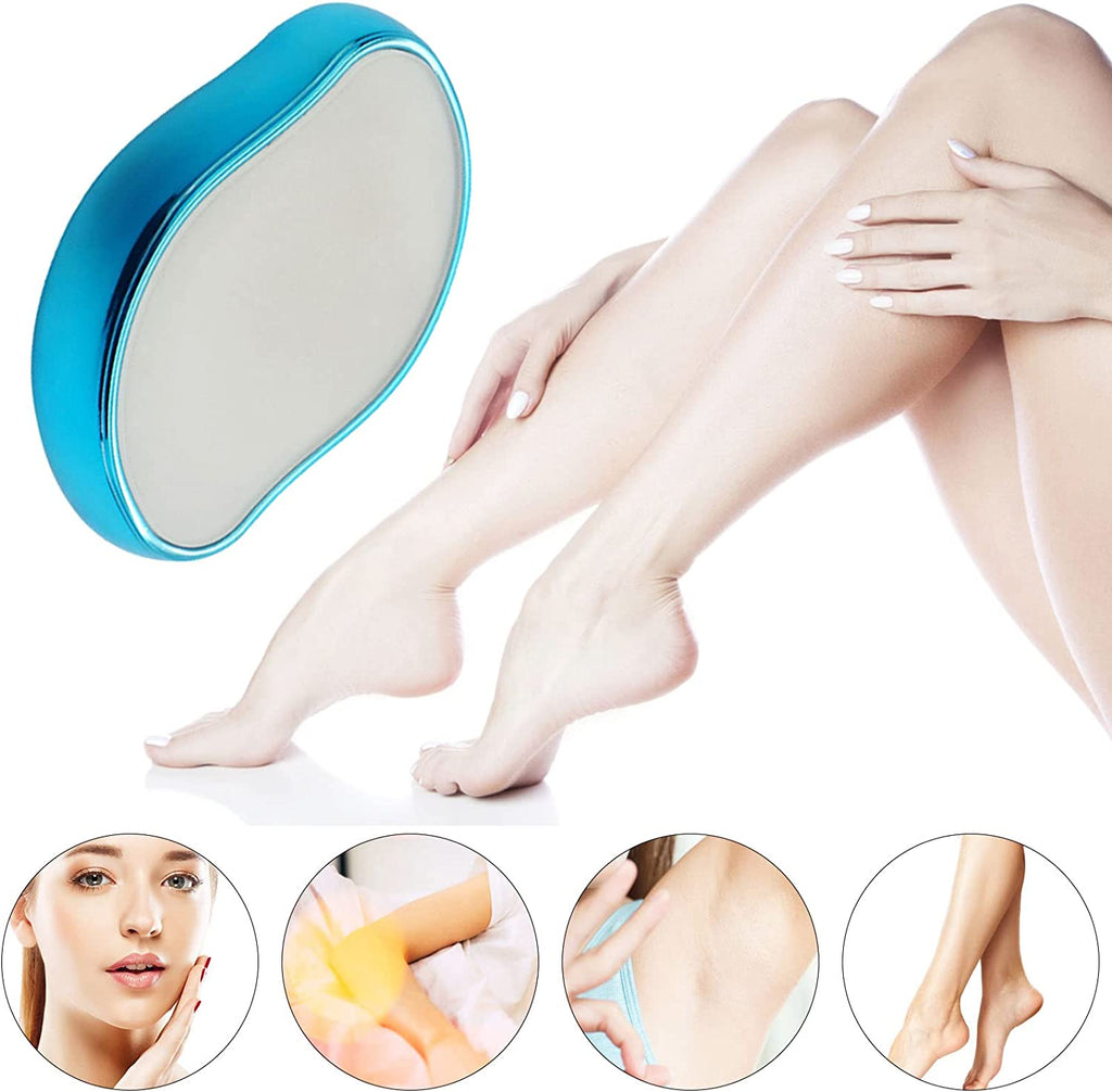 Crystal Hair Eraser �Magic Painless Hair Remover Stone for Men & Women | Reusable Exfoliating Epilator for Legs, Arms & Back | Smooth & Silky Skin (Random Color)