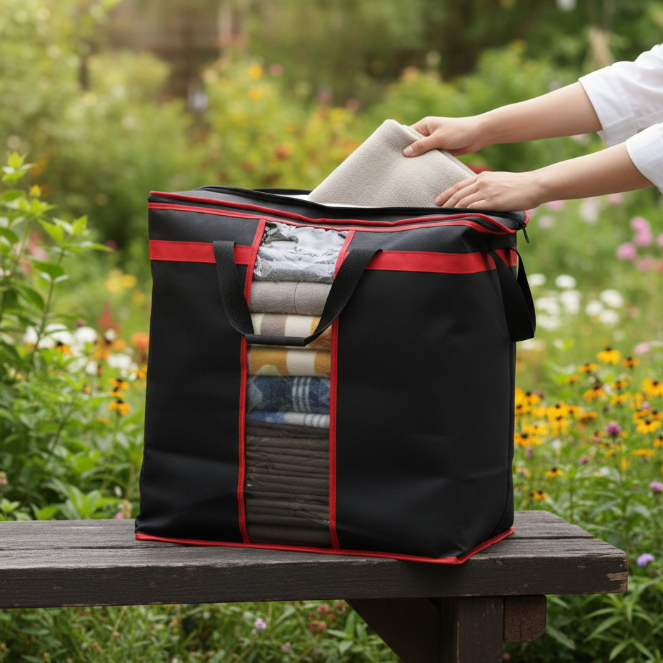 Large Storage Bag Organizers �Heavy-Duty Clothes & Blanket Storage Solution | Foldable, Spacious, Durable