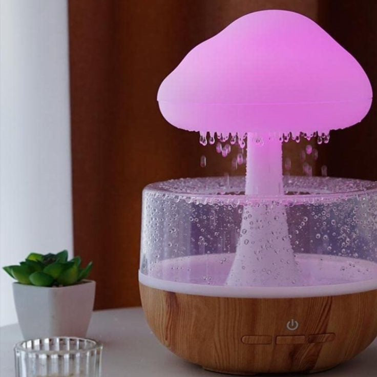 Rechargeable Cloud Rain Aroma Diffuser And LED