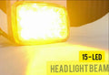 5 function Led head light | 15 led fog bike headlight beam for cg 125 and all 70cc bikes | Best Quality Headlight