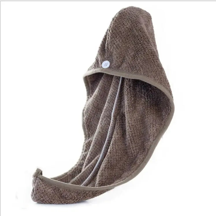Hair Drying Towel Cap �Quick Dry, Soft & Absorbent Turban Wrap for Women | Anti-Frizz Hair Wrap Towel for Bathroom & Salon Use