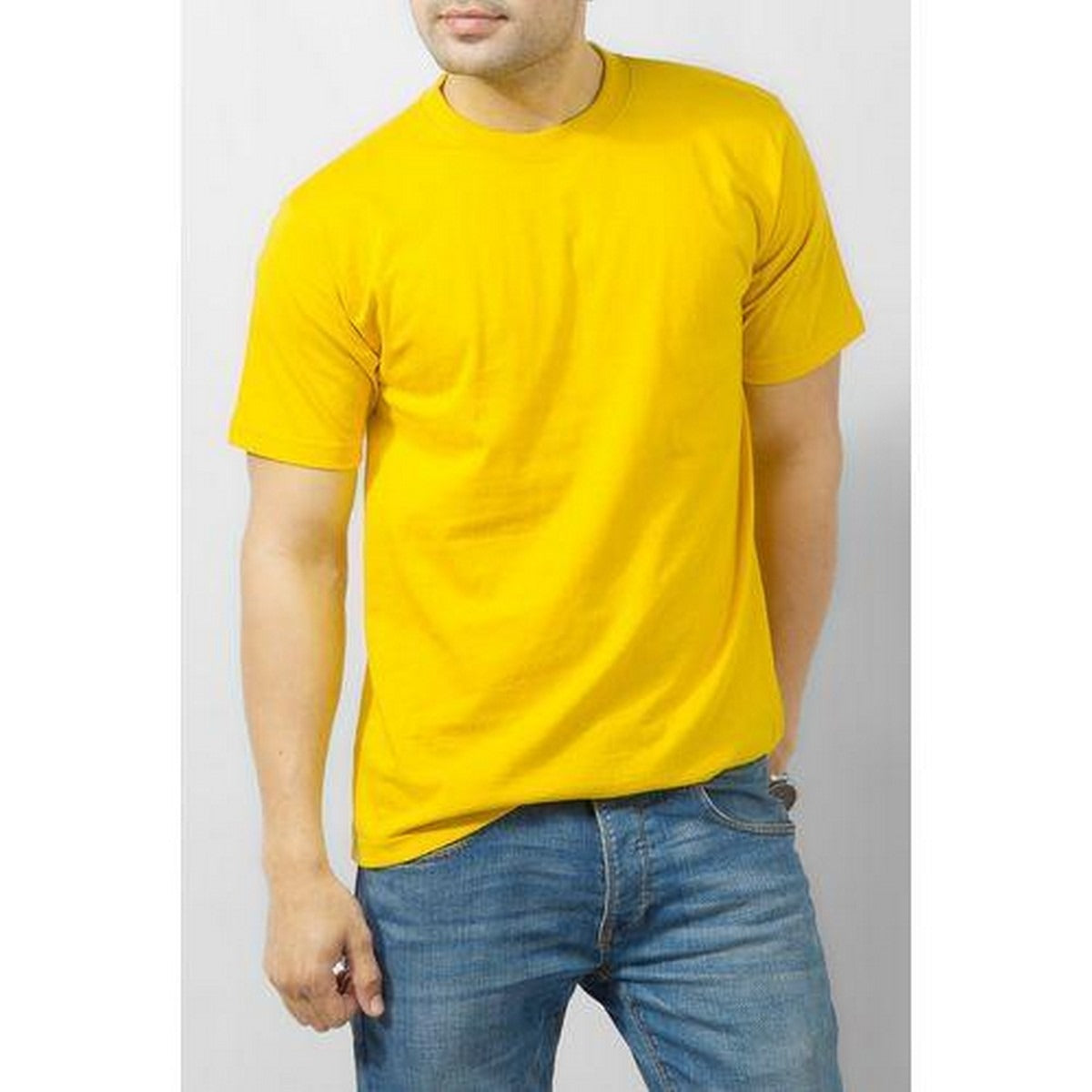 Summer Top Half Sleeve Tee Shirt for Men & Boys �Round Neck Cotton Smart Fit Casual T-Shirt �Trendy Spring & Summer Wear (Size Medium)