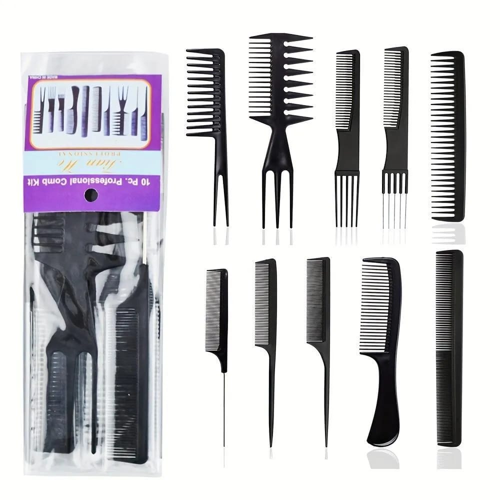 10 Pcs Professional Hair Styling Comb Set
