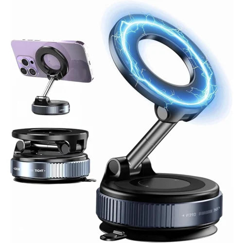 Magnetic Strong Magnetic Phone Holder Foldable Design 360? Adjustable Vacuum Mount for Car/Desk/Bathroom/Universal Use for home