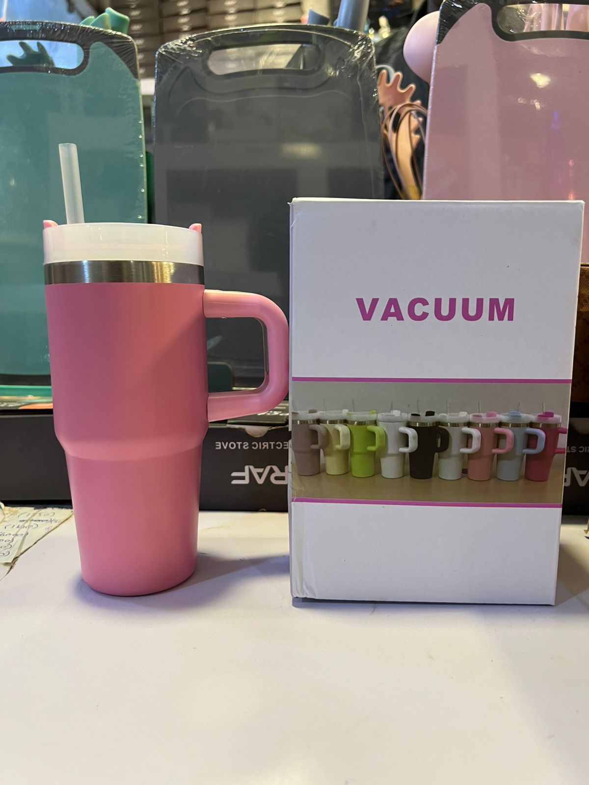 Mini Insulated Tumbler with Handle �Stainless Steel Travel Mug with Straw Lid (Hot & Cold) (480ml)